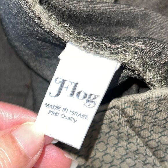 Bevy Flog Nansi Flare Style Pants Moss Green Check Original Size‎ 24 (2) - Picture 8 of 11